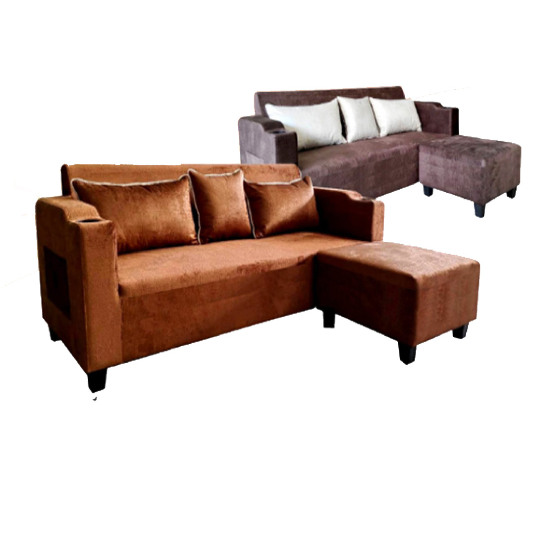 #MYHOME โซฟา #TOTAL AD-17 สีน้ำตาลเข้ม ผ้าฮอลลแนด์